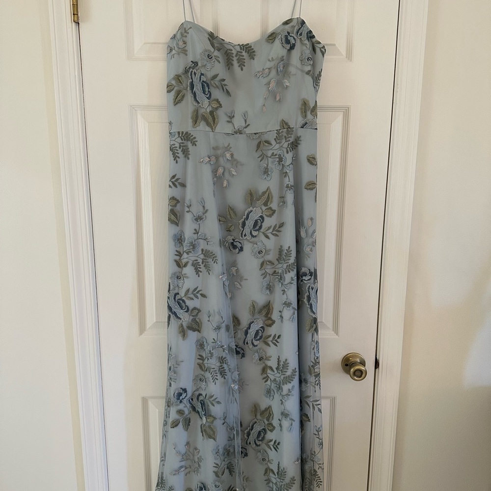Jenny Yoo - “Drew” - serenity blue - worn once and hemmed for 5’10’’